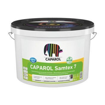 Фарба інтер'єрна акрилова Капарол (Caparol) Samtex 7, шовковисто-матовий, білий, база 1, 15л/21.7кг 000-98866612-3371 фото