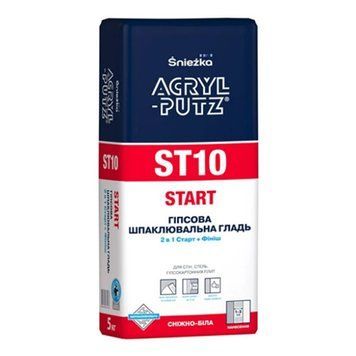 Шпаклівка гіпсова Снєжка (Sniezka) Acryl-putz ST10, старт+фініш, 5кг 000-10303022-6934 фото