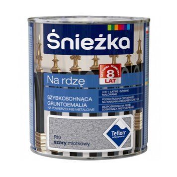 Емаль на іржу молоткова Снєжка (Sniezka) сіра, 0,65 л 000-10308003-3432 фото