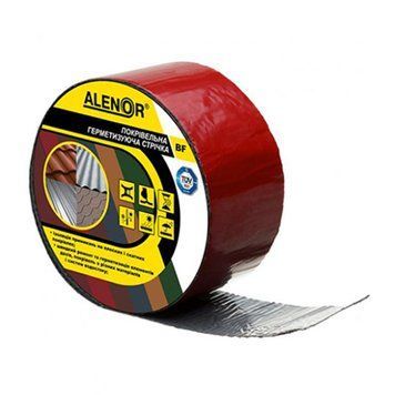 Стрічка покрівельна герметизуюча Аленор (Alenor), червоний, 7.5см*3м 000-98867503-2782 фото
