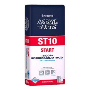 Шпаклівка гіпсова Снєжка (Sniezka) Acryl-putz ST10, старт+фініш, 20кг 000-10303023-6935 фото