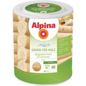 Грунтівка для деревини Aqua Grund fur Holz, Альпіна (Alpina) 0,75 л 000-98864421-3485 фото