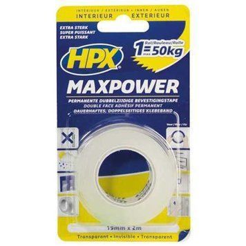 Стрічка двохстороння НРХ, MAXPOWER HT1902, 19мм*2м 000-2140187-2157 фото