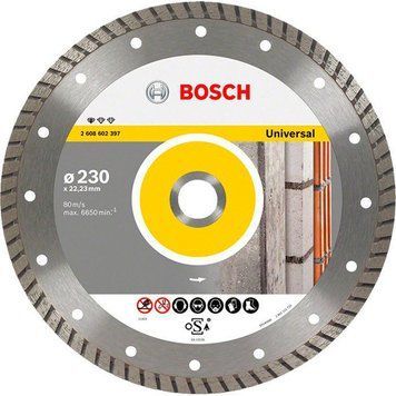 Алмазний відрізний круг BOSCH, турбо Pf Universal, 230х2,5х22,23 мм 000-10209034-281 фото
