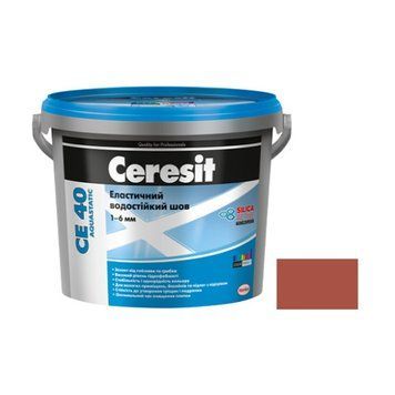Шов кольоровий еластичний водостійкий Церезіт (Ceresit) СЕ40, №50, клінкер, 2кг 000-10109015-6843 фото