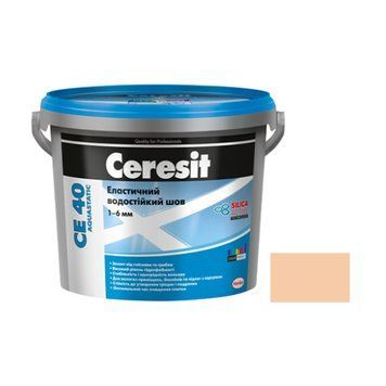 Шов кольоровий еластичний водостійкий Церезіт (Ceresit) СЕ40, №28, персиковий, 2кг 000-10109017-6844 фото