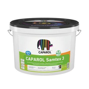 Інтер'єрна латексна фарба глибоко-матова Капарол (Caparol) Samtex 3, білий, 10л/15.2кг 000-98878279-3995 фото