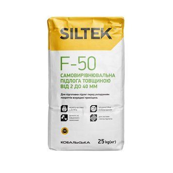 Підлога самовирівнювальна Сілтек (Siltek)F-50, 2-40мм, 25кг 000-94206526-6299 фото