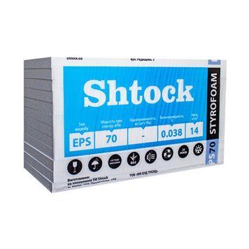 Пінопласт Шток (Shtock) EPS 70, 100мм, 1*0.5м 000-11804063-1161 фото