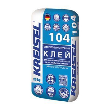 Клей для керамогранітної плитки та натурального каменю високоеластичний Крайзель (Kreisel) 104, 25кг 000-10601003-4098 фото