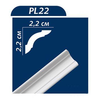 Плінтус стельовий Premium decor PL22, 22*22 мм, 2 м 000-13104022-9046 фото