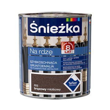 Емаль на іржу молоткова Снєжка (Sniezka), коричневий, 0.65л 000-10308001-3423 фото