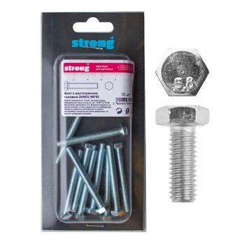 Болт з шестигранною головкою Strong DIN933, М6х50 мм, (10 шт) 000-94207933-8916 фото