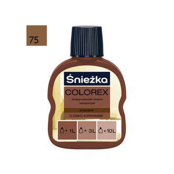 Фарбник Снєжка (Sniezka) Colorex №75 (темно-коричневий) 100 мл 000-10304027-3652 фото