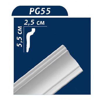 Плінтус стельовий Premium decor PG55, 55*25 мм, 2 м 000-13104028-9084 фото
