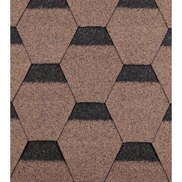Черепиця бітумна Ондулін (Onduline) Bardoline First Hexagonal, коричневий, 2.9м2 000-14110602-2754 фото