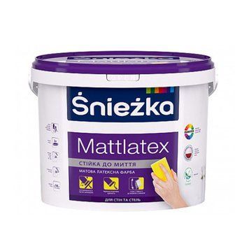 Інтер&rsquo;єрна латексна фарба матова Снєжка MAX LATEX, білий, 10 кг 000-103010288-3507 фото