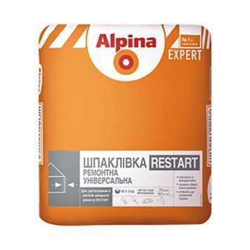 Шпаклівка ремонтна універсальна Альпіна (Alpina) Restart, 10кг 000-98867574-6809 фото