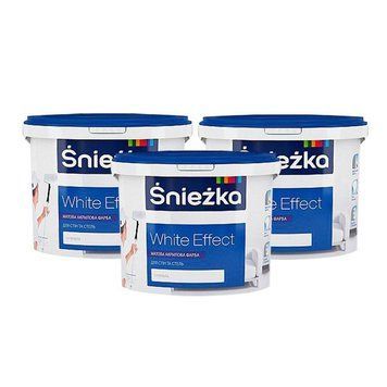 Інтер&rsquo;єрна латексна фарба матова Снєжка (Sniezka) White Effect, білий, 7 кг 000-10301008-3509 фото