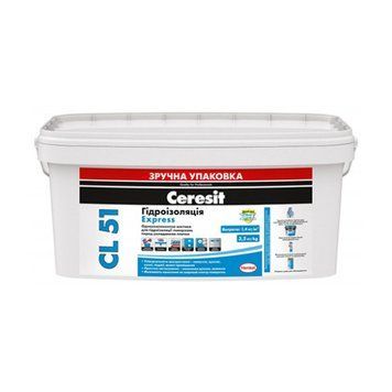 Мастика гідроізоляційна полімерна Церезіт (Ceresit) CL51, 3.5кг 000-10114012-7474 фото
