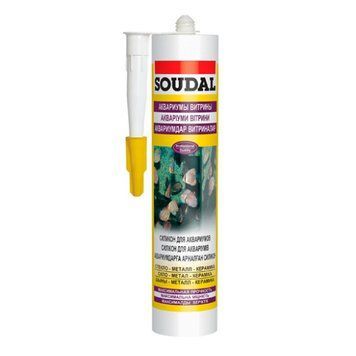 Силіконовий герметик Соудал (Soudal) для акваріумів Silirub AQ, чорний, 310 мл 000-11502073-7127 фото