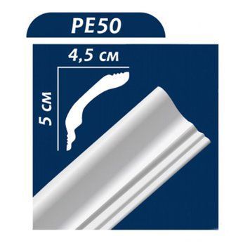 Плінтус стельовий Premium decor PE50, 50*45 мм, 2 м 000-13104035-9047 фото