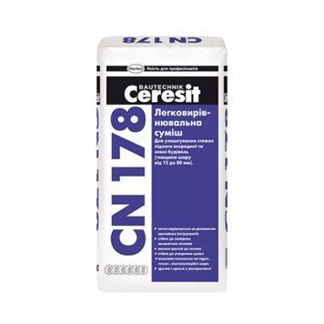 Легковирівнююча суміш Церезіт (Ceresit) CN178, 15-80мм, 25кг 000-10106001-6876 фото