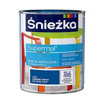 Емаль акрилова Снєжка (Sniezka) Supermal, шовковисто-глянецевий, темно-синій А430, 0.8л 000-103060020-3461 фото