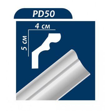 Плінтус стельовий Premium decor PD50, 50*40 мм, 2 м 000-13104008-9092 фото