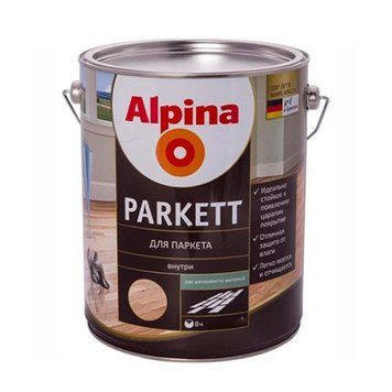 Лак паркетний Parkettlack Seidenmatt, Альпіна(Alpina), шовковисто-матовий, 2,5 л 000-98864096-3412 фото