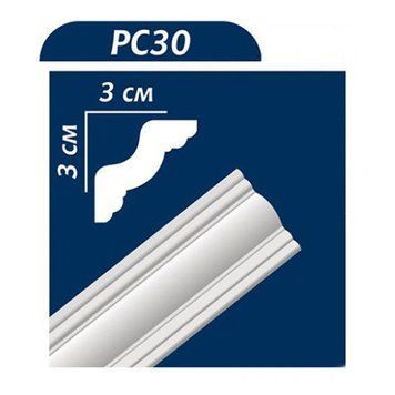 Плінтус стельовий Premium decor PC30, 30*30 мм, 2 м 000-13104026-9094 фото