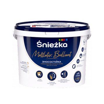 Інтер&rsquo;єрна латексна фарба глибоко матова Sniezka Mattlatex Brilliant, білий, 14 кг 000-10301028-3515 фото