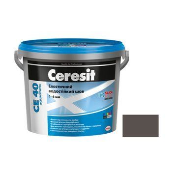 Шов кольоровий еластичний водостійкий Церезіт (Ceresit) СЕ40 16, графіт, 1кг 000-10109092-6266 фото