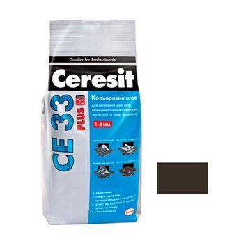 Шов кольоровий Церезіт (Ceresit) СЕ33 Plus, №131, темно-коричневий, 2кг 000-10108065-6967 фото