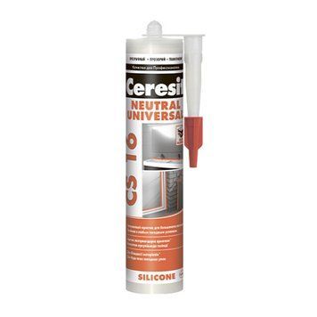 Герметик силіконовий нейтральний Церезіт (Ceresit) CS16 Neutral Universal Silicone, прозорий, 280мл 000-10124024-7381 фото