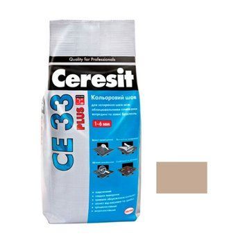 Шов кольоровий Церезіт (Ceresit) СЕ33 Plus, №125, карамель, 2кг 000-10108063-6969 фото