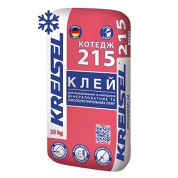 Клей для приклеювання та армування ППС та МВ плит Крайзель (Kreisel) 215 Котедж Зима, 25кг 000-10602013-4017 фото