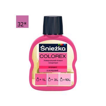 Фарбник Снєжка (Sniezka) Colorex №32 (бордовий) 100 мл 000-10304008-3667 фото