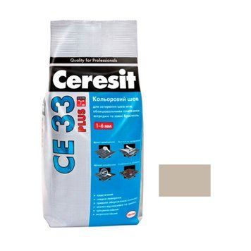 Шов кольоровий Церезіт (Ceresit) СЕ33 Plus, №123, бежевий, 2кг 000-10108061-6971 фото