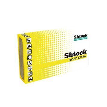 Базальтова вата Шток (Shtock) Fasad Extra, 50мм, 0.6*1.2м, 135кг/м3, 2.88м2 000-98870639-1190 фото