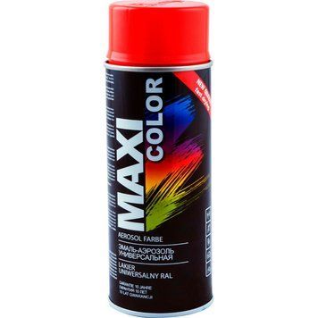 Емаль аерозольна термостійка Максі Колор (MAXI COLOR) кармінній-червоний, 400 мл 000-12402019-3477 фото