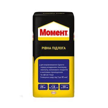 Самовирівнювальна суміш Момент (Moment) Рівна підлога, 3-80мм, 25кг 000-10106030-6779 фото