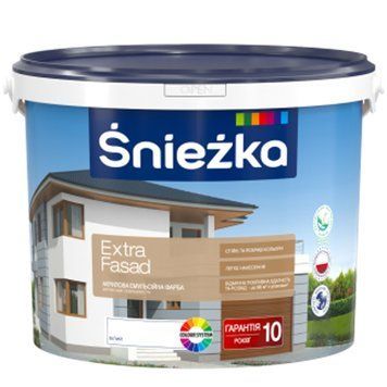Фасадна акрилова фарба Снєжка (Sniezka) Екстра Фасад, 7 кг 000-10301037-3327 фото