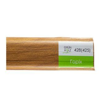 Плінтус пластиковий Grun Holz, Горіх 428, 2.5м, шт 000-2145179-3178 фото